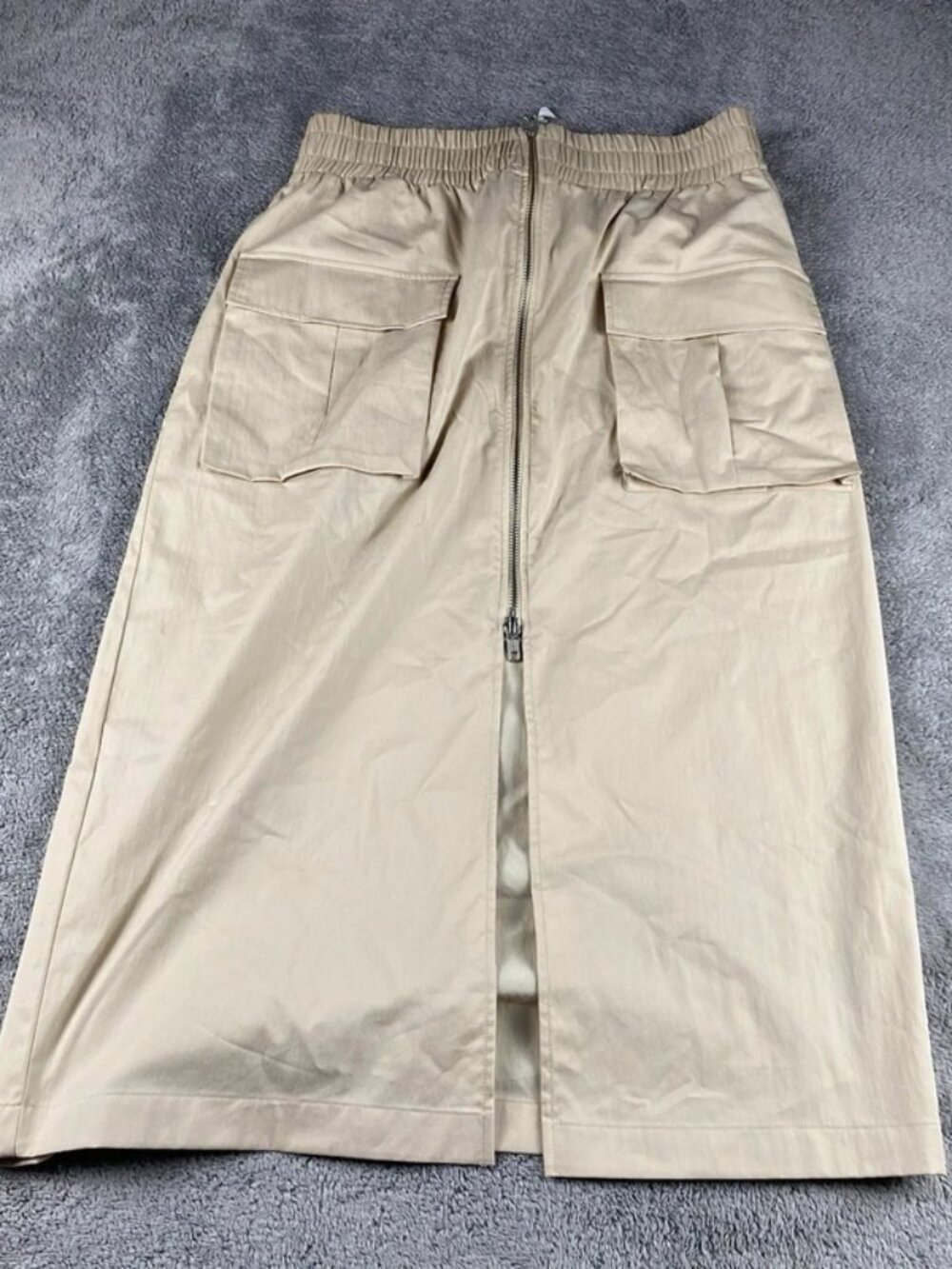 Abercrombie & Fitch Vintage Cargo Skirt Women Medium Beige Midi Y2K Gorpcor